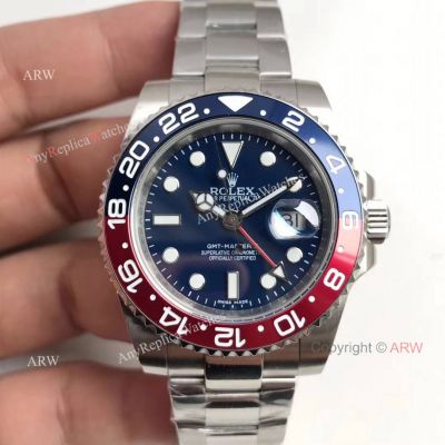 New Rolex GMT-Master II Batman Ceramic Bezel Stainless Steel Blue Dial 40mm Watch